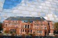 Main entrances to the University library Freiburg have been closed off for safety purposes