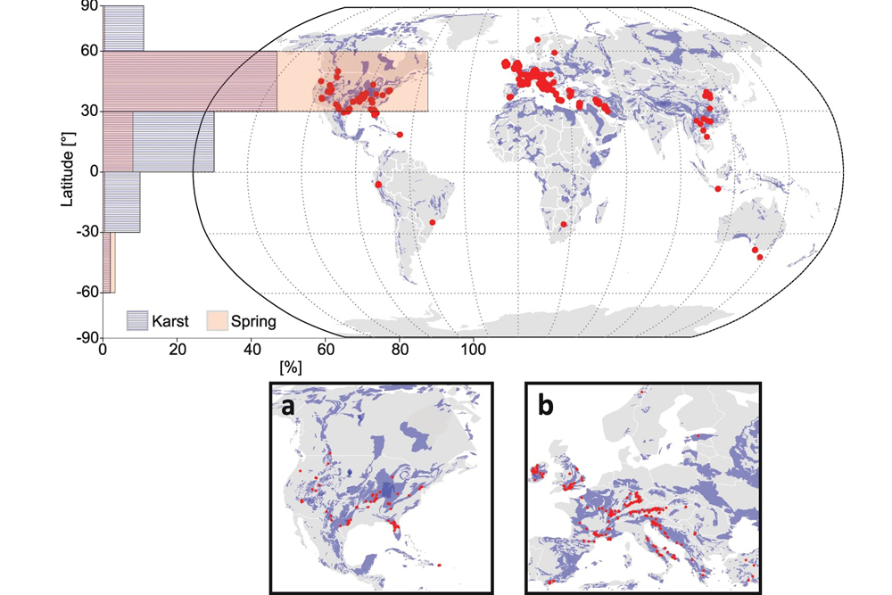 Global database for Karst spring discharges