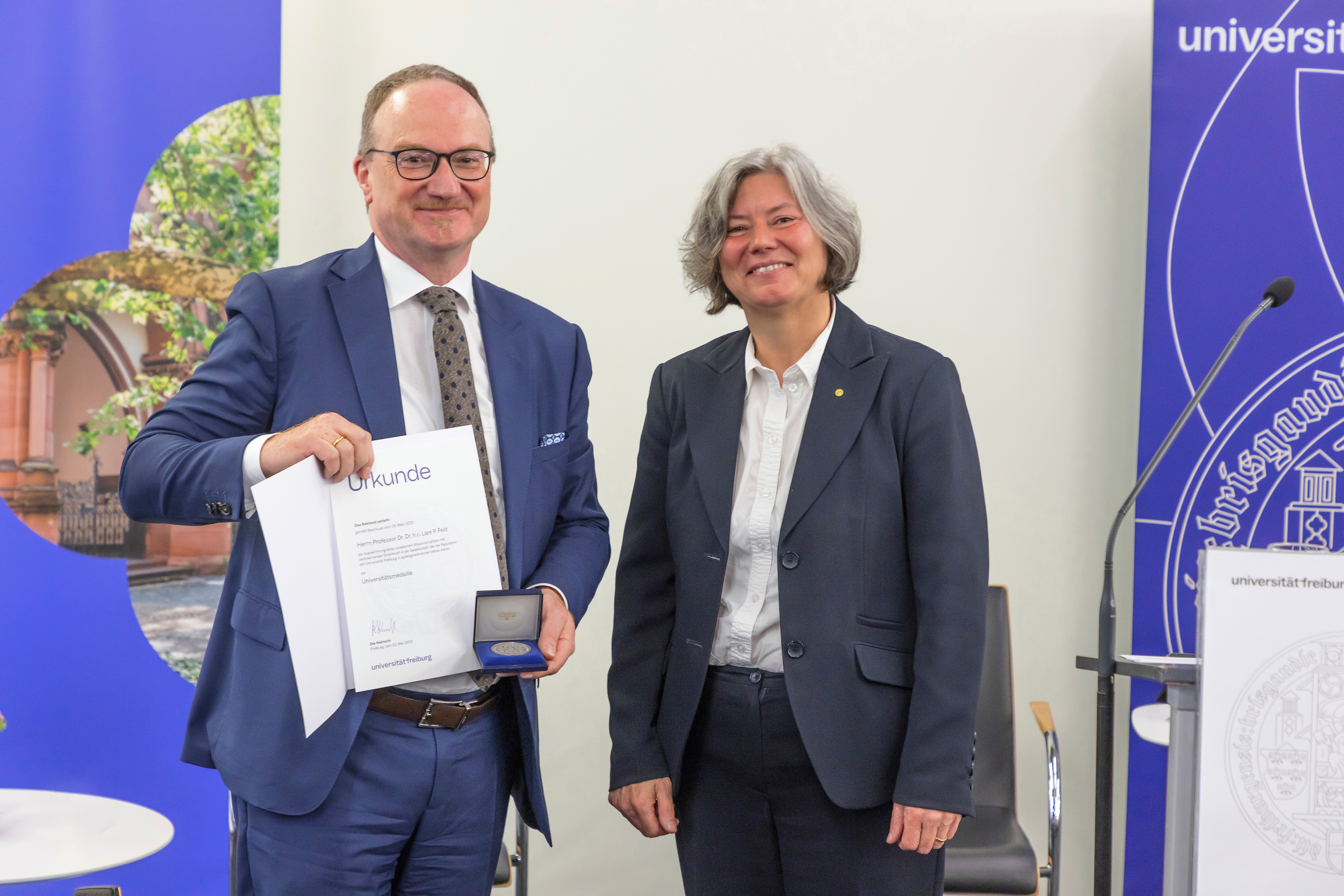 Lars P. Feld Receives University Medal