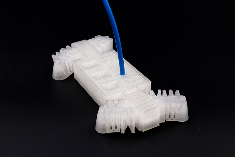 3D-printed pneumatic modules replace electric controls in soft robots