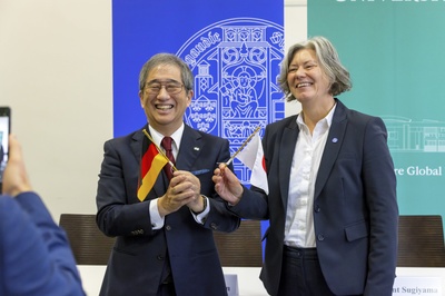 Prof. Dr. Kerstin Krieglstein, Rector of the University of Freiburg and Prof. Dr. Naoshi Sugiyama, President of Nagoya University during Nagoya University’s visit to Freiburg